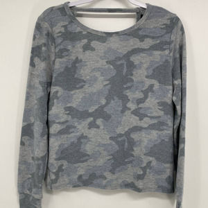 Sweet & Sinful Soft Camouflage Open Back Sweater
